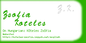 zsofia koteles business card