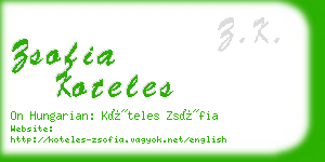 zsofia koteles business card